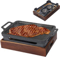 Portable BBQ Grill, Korean BBQ Grill Aluminum Alloy Maifan Stone Multiple Sizes(41cm*28.5cm)