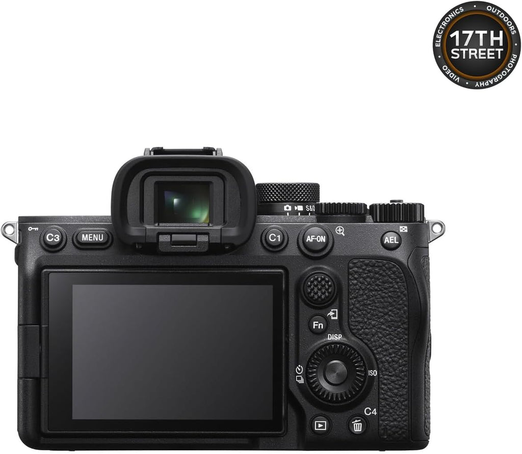 Sony a7 IV Full-Frame Mirrorless Camera - Fast Hybrid Digital Camera w/Batteries & Dual Charger Kit, Corel Software Kit, Godox Flash, 64GB SDXC Memory Card & Large DSLR Bag - Essential Bundle