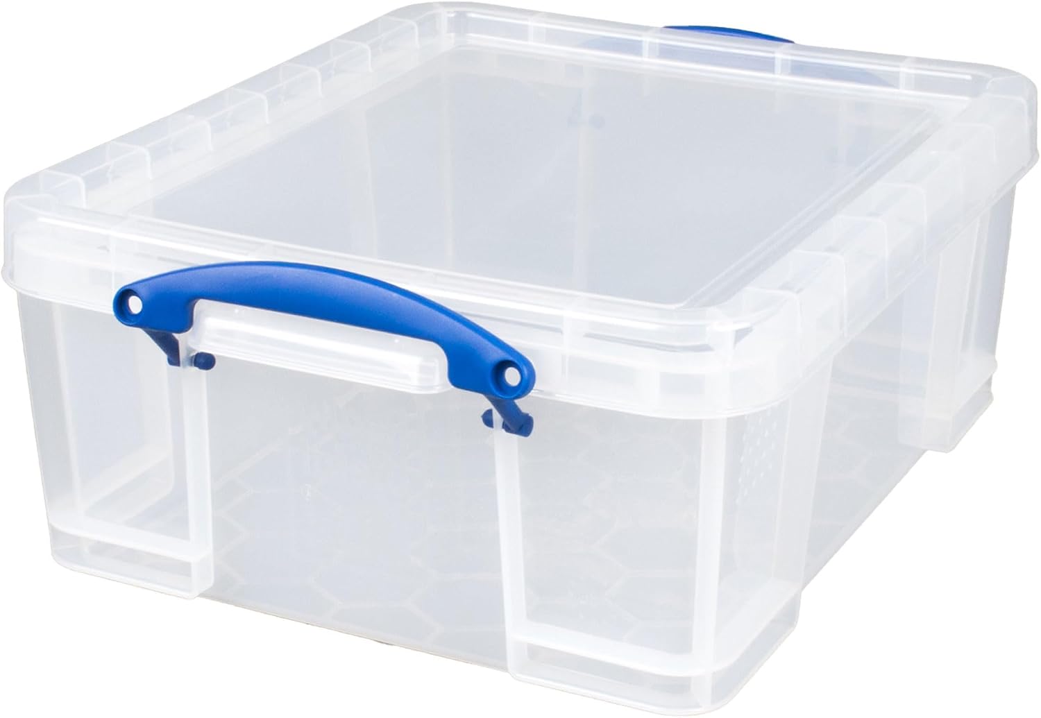 Really Useful Box 5 Pack 17L Plastic Storage Bins with Snap Lids and Clip Lock, Clear