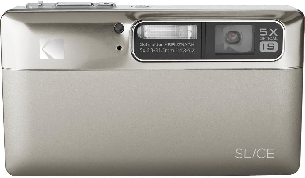 Kodak Slice 14MP Digital Camera with Schneider-Kreuznach Prism 5x Optical Image Stabilized Zoom and 3.5-Inch Touch-Screen LCD (Nickel)