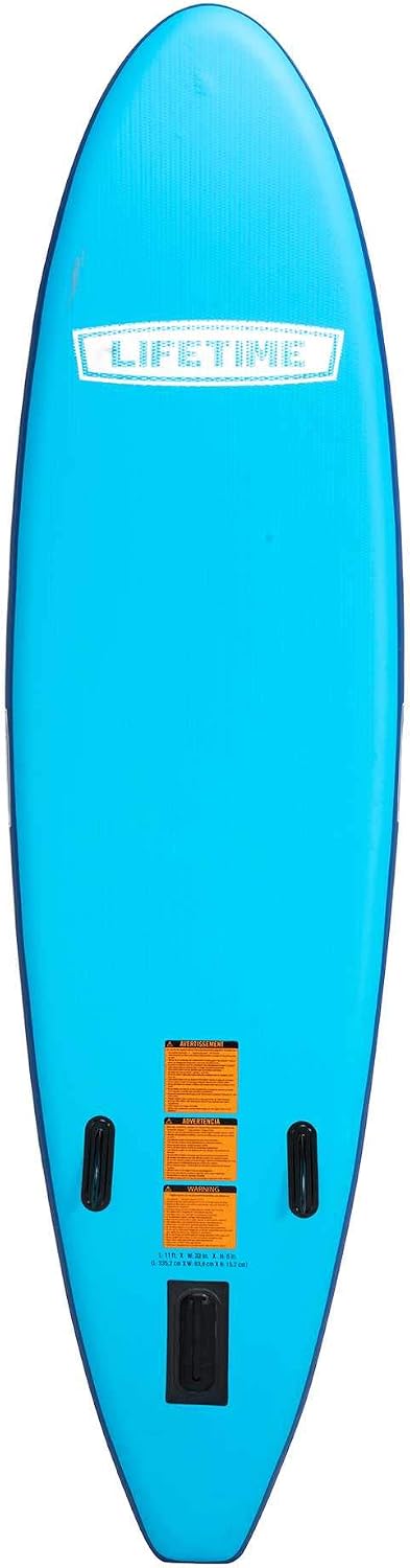 Lifetime Vista Inflatable Stand Up Paddle Board, 11' Long x 32' Wide x 6' Thick, Durable and Lightweight SUP, Stable Wide Stance Deck, Includes Backpack, Paddle, Pump, Removable Fin and Repair Kit