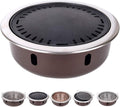 Portable BBQ Grill, Korean BBQ Charcoal Grill Split Type 5-in-1 Indoor Outdoor 4-8 People Multicolor(C)
