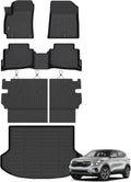 ANBINGO® Floor Mats & Backseat Cargo Liner for Kia Seltos 2024 2025 2026, TPE All Weather Mats 2024 2025 2026 Seltos S, LX, EX, X-Line, Cargo Tray in The Highest Position (Only for U.S.A. and Canada)