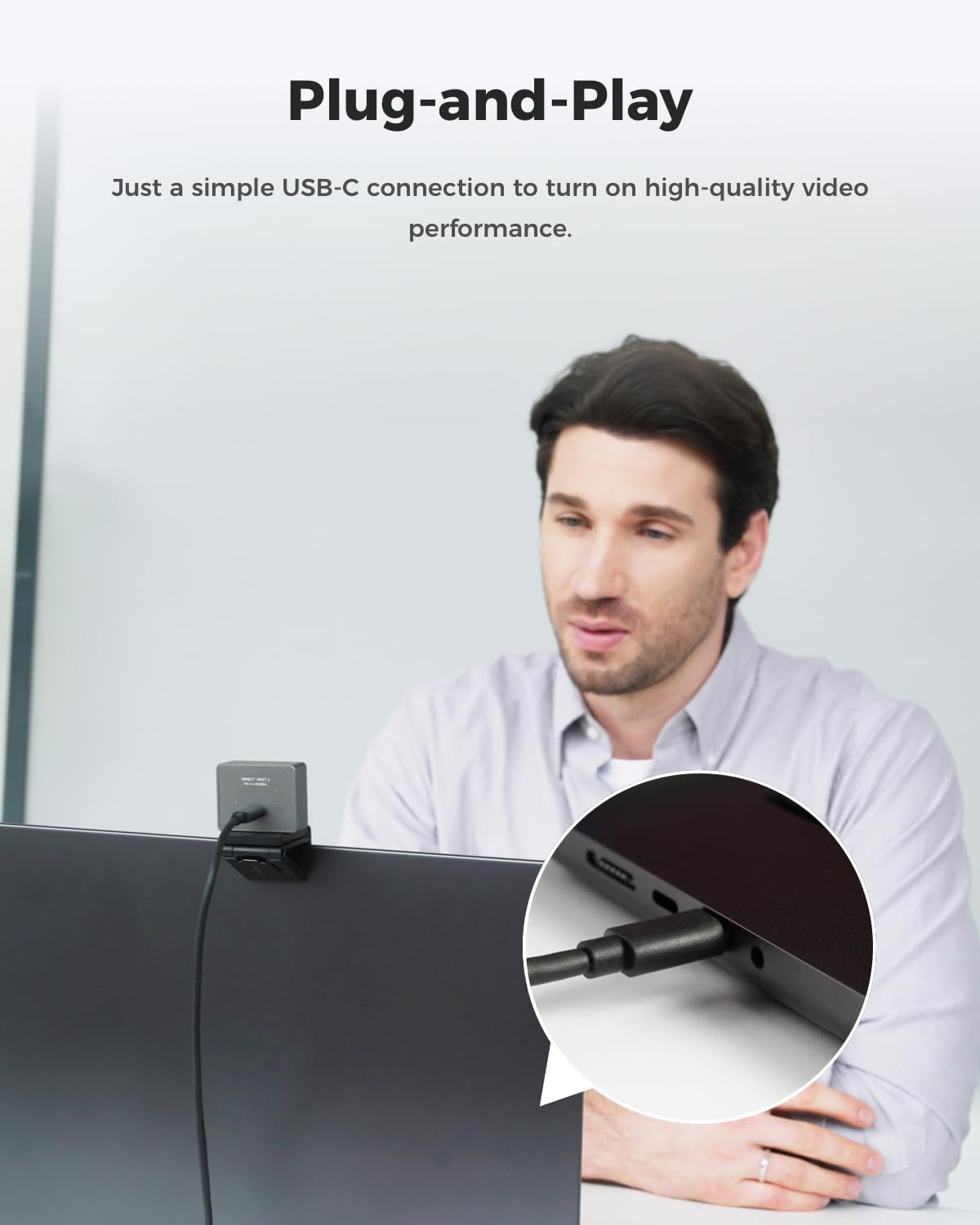 OBSBOT Meet 2-4K Webcam for PC with 1/2' Sensor, AI Framing & Autofocus, Beauty Mode, Lightweight, Gesture Control, HDR, Dual Microphone, 60 FPS, Web Cam for Streaming, Meeting, Gaming. (Space Grey)