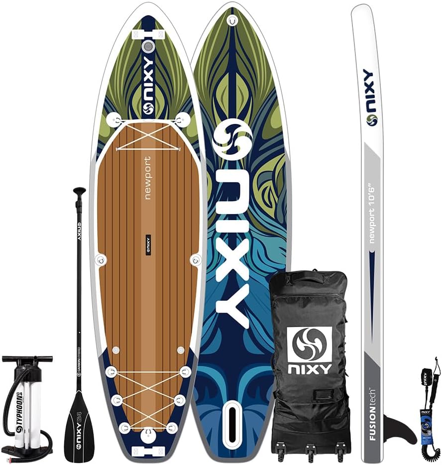 NIXY G5 Newport 10'6' x 32' Inflatable Paddle Board | High-Performance, Durable, and Lightweight SUP for All Skill Levels | Welded Seams | 300 lbs. Capacity