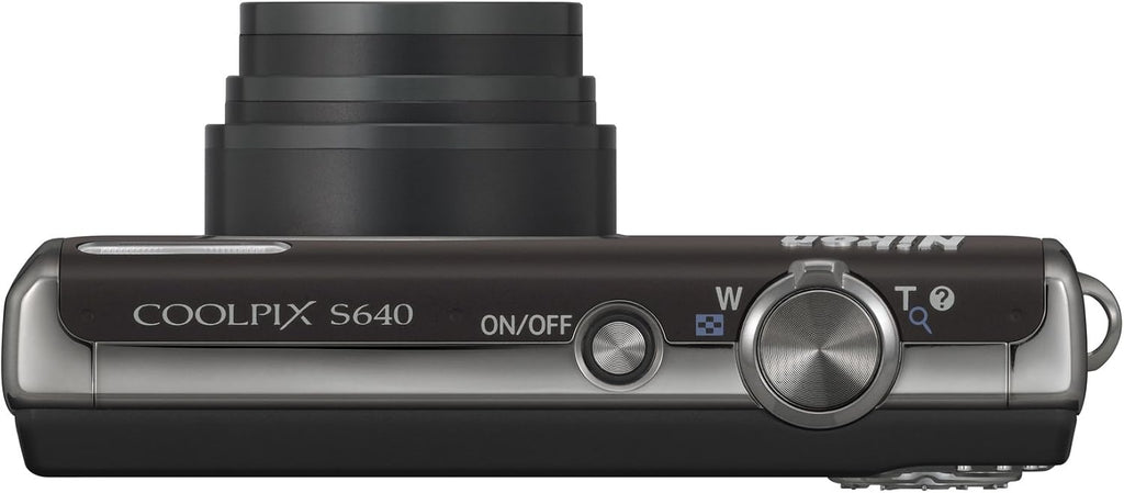 Nikon Coolpix S640 12.2MP Digital Camera with 5x Wide Angle Optical Vibration Reduction (VR) Zoom and 2.7-inch LCD (Calm Black)