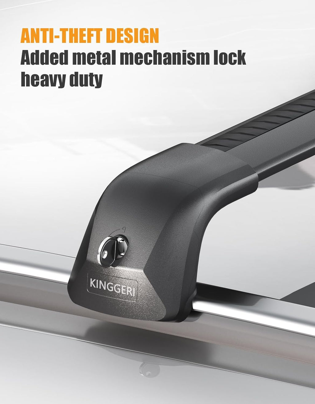 KINGGERI 330lb Lockable Roof Rack Cross Bars Compatible with 2021-2026 Chevy Tahoe & Suburban, GMC Yukon XL, Cadillac Escalade ESV with Flush Side Rails, Heavy Duty Rooftop Aluminum Accessories