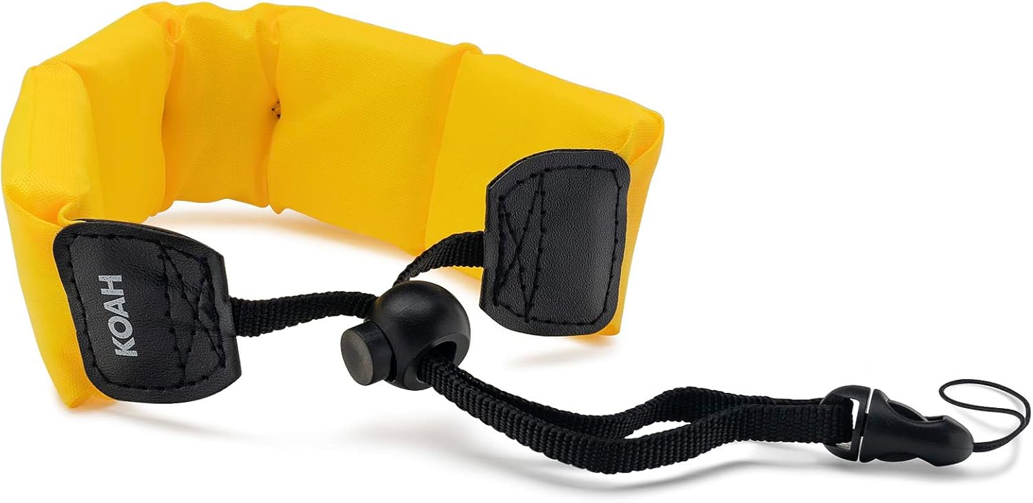 Kodak PIXPRO WPZ2 Rugged Waterproof 16MP Digital Camera with 4x Optical Zoom (Blue) Bundle with Koah Nostrand Gadget Bag, Floating Camera Strap (Yellow), and 32GB UHS-I microSDHC Memory Card (4 Items)