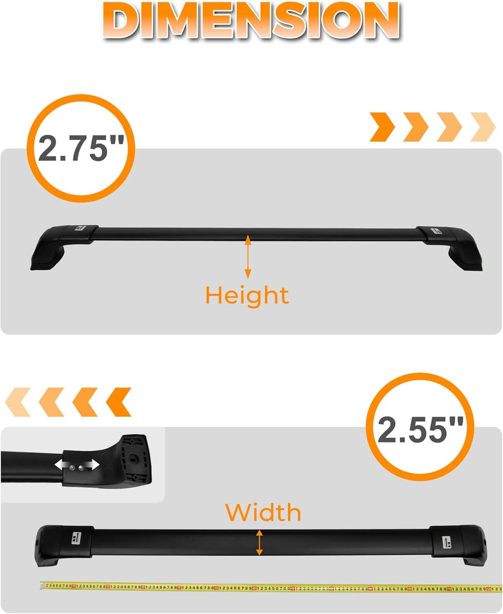 Upgraded 260 LBS Roof Rack Cross Bars Fit for 2011-2021 Jeep Grand Cherokee Luggage Cargo Carrier Crossbars Accessories