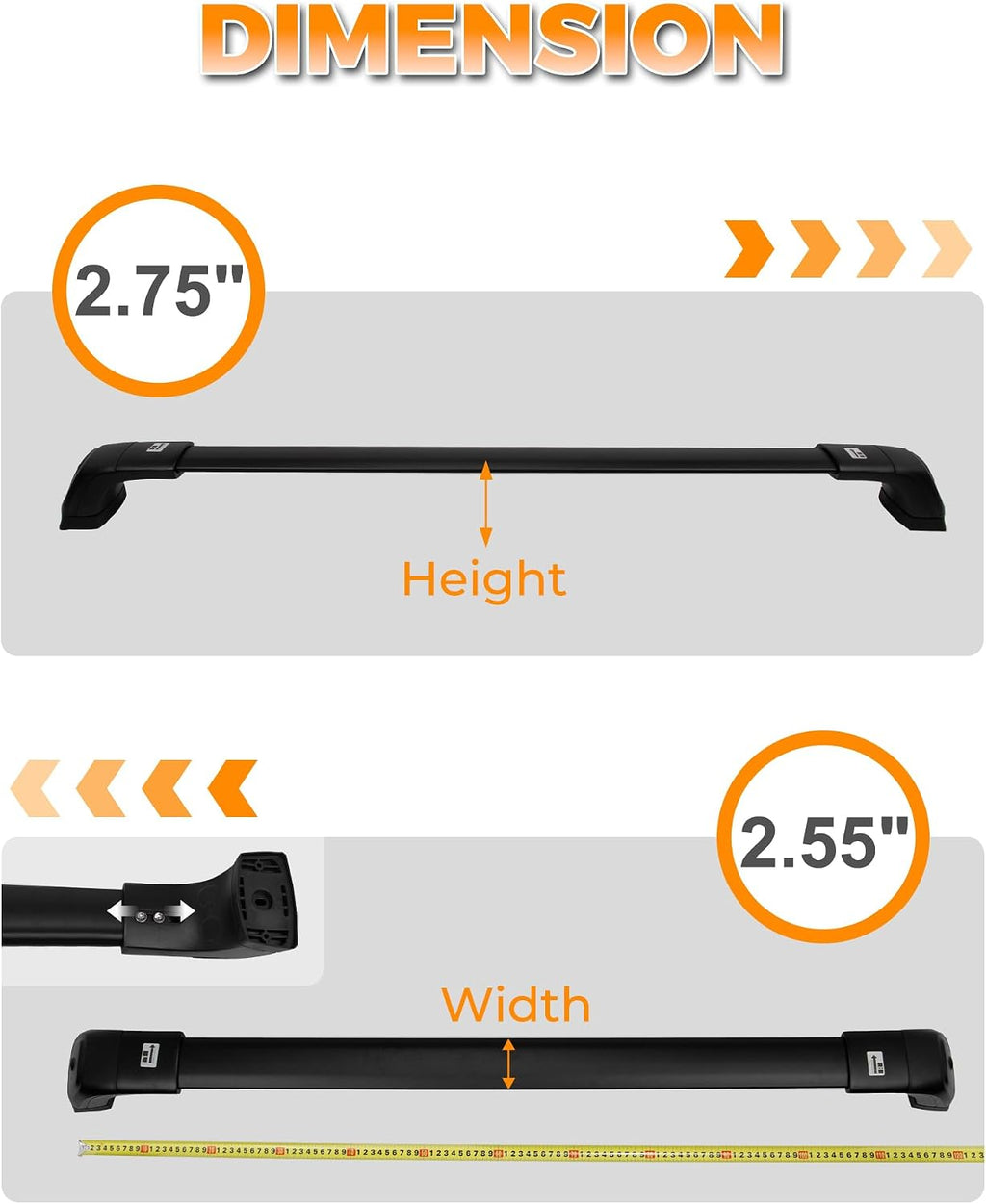 Upgraded Roof Rack Cross Bars Fit for 2020-2026 Land Rover Defender 110 130 Cargo Carrier Crossbars with Locks (Not for 90)
