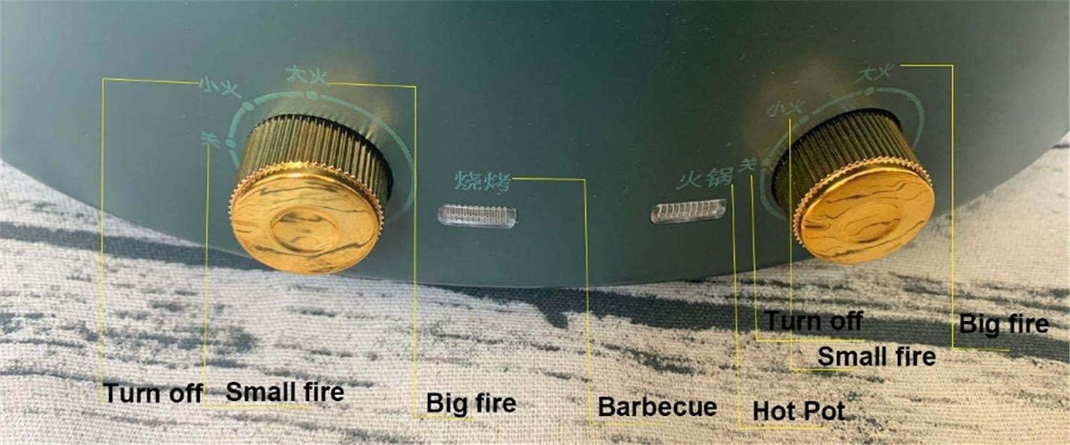 Smokeless Electric Barbecue Grill Machine,Hotpot Oven BBQ Griddle Multi Cooker Non-Stick Baking Flat Pan Plate Shabu Pot,Electric Indoor And Outdoor Korean BBQ Smokeless Grill Non-Stick Pan