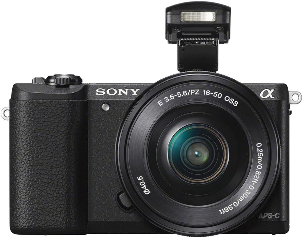 Sony Alpha a5100 Mirrorless Digital Camera with 16-50mm Lens (Black) + Filter Kit + 64GB Card + 2 x NPF-W50 Battery + Card Reader + LED Light + Corel Photo Software + Case + More (Renewed)