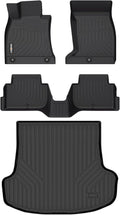 GINOWY-Floor Mats & Cargo Liner for Kia Stinger AWD 2018-2024, All Weather Car Floor Mats TPE Rubber Liners Trunk Mat Trunk Liner for Kia Stinger Accessories Mats