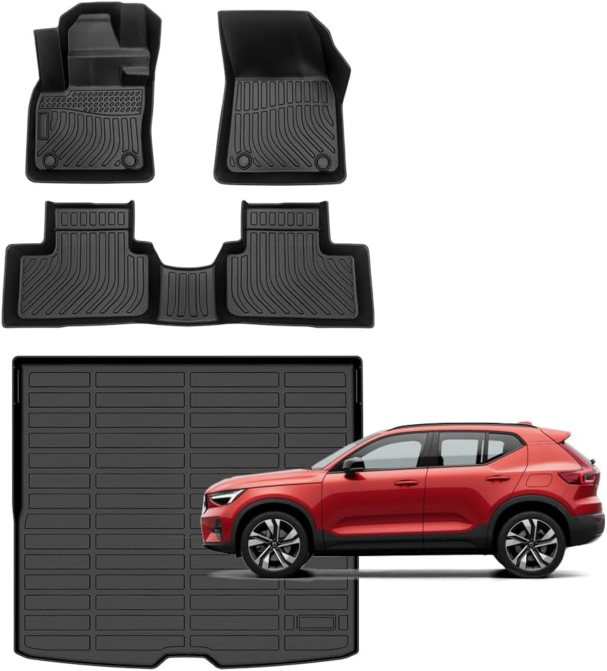 for Volvo XC40 Floor Mats 2019-2025 2026(Not for Recharge), All Weather Car Mats Cargo Liner AccessoriesAccessories