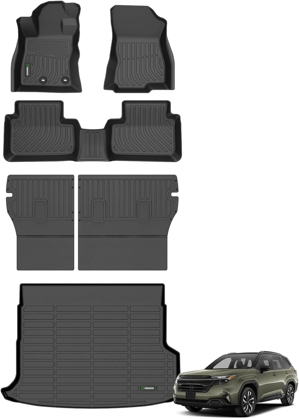 ANBINGO® Floor Mats & Seatback Cargo Liner for 2025 2026 Subaru Forester Hybrid, Premium/Sport/Limited/Touring (Not Fit Fuel), TPE All Weather Rubber Mats Custom for Forester Hybrid - Black