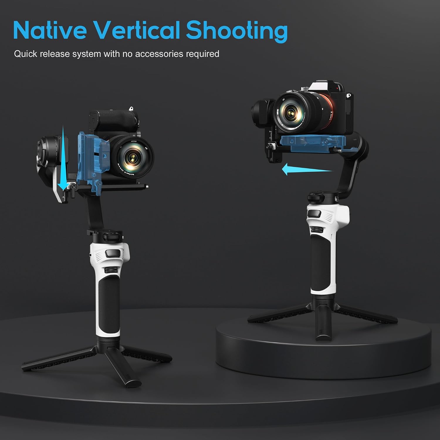 ZHIYUN CINEPEER Weebill 3E, 3-Axis Lightweight Gimbal Stabilizer for DSLR & Mirrorless Camera Canon/Sony/Panasonic/Nikon, 3KG Payload, Native Vertical Shooting, Bluetooth Shutter Control