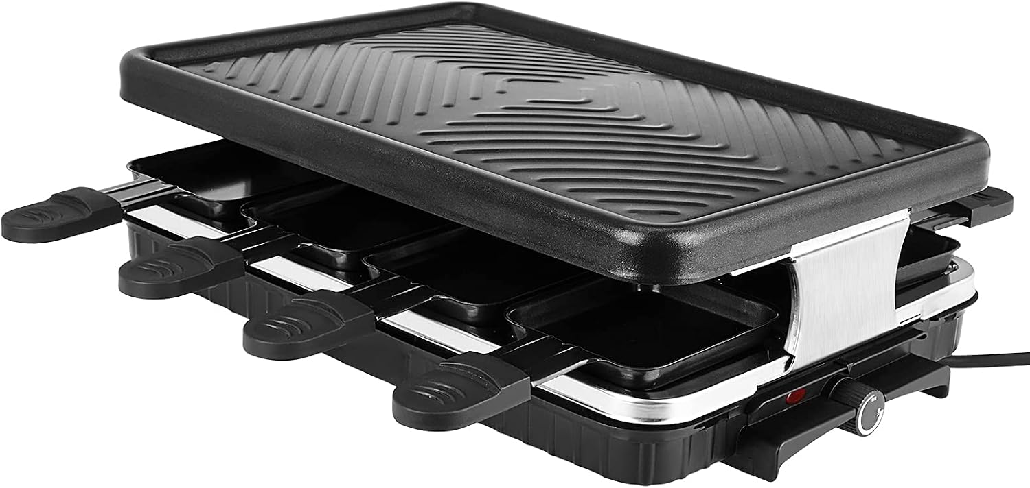 for Korean BBQ,Removable Not-Stick Surface Electric Indoor Grill Griddle,with Indicator Light Temperature Control Electric Griddle-Black 38x23x13cm(15x9x5inch)