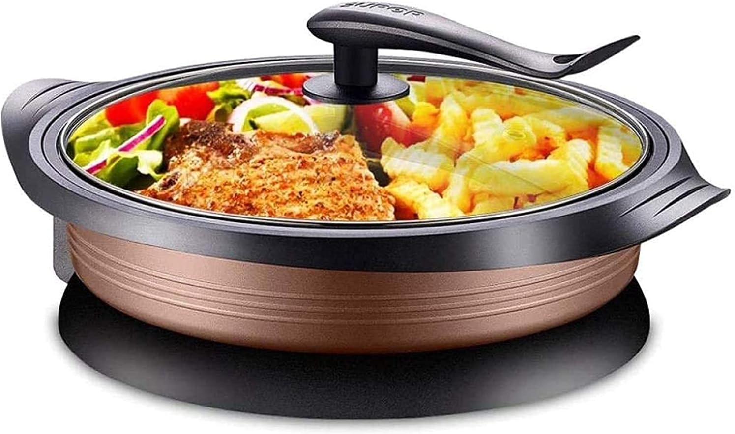 Indoor Korean Barbecue Grill Barbecue Grill 1800W Electric Teppanyaki Non-Stick Table Grill Griddle Smokeless BBQ Hot Plate,High Temperature Resistance and Corrosion Resistance/Frying Pan,Portab