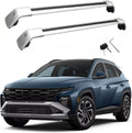 Lockable Roof Rack Cross Bars Compatible with Hyundai Tucson 2022 2023 2024 2025 SEL SEL Premium Limited（with roof Rails） Luggage Cargo Carrier Anti-Theft Metal Roof Rack Cross Rails 240lbs Silver