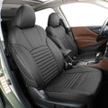 EKR Santa Fe Seat Covers for Hyundai Santa Fe SE,SEL,XRT,Limited 2019-2023 & HEV Blue, SEL Premium 2021-2023 & PHEV SEL Convenience 2022-2023,5 Seats Full Set - Faux Leather (Black)