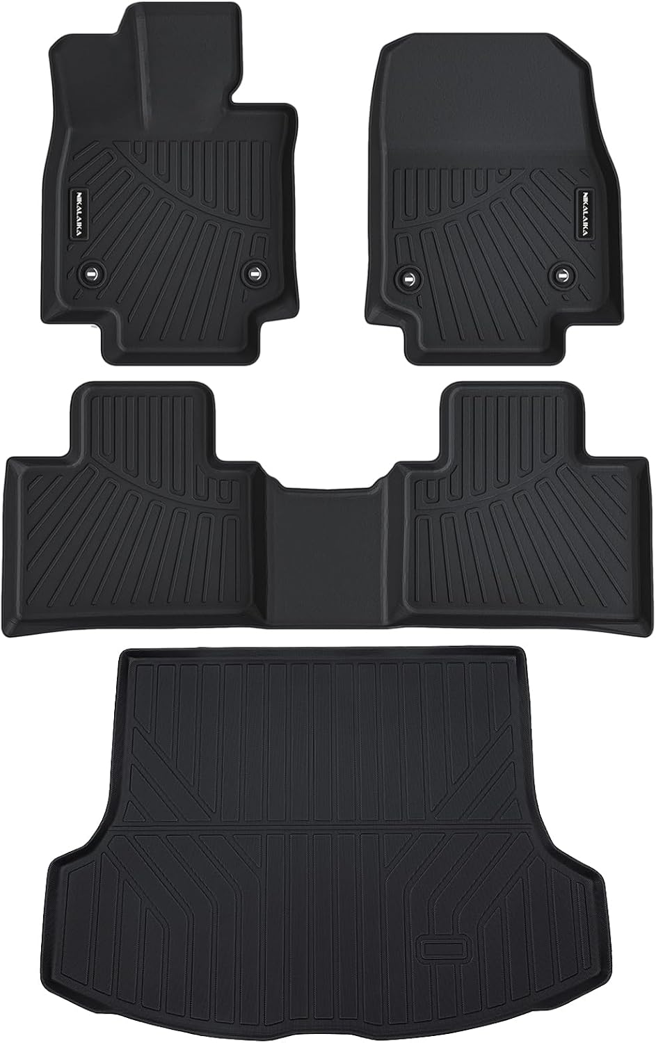 Floor Mats & Cargo Liner for 2023 2024 2025 Lexus RX/RX350/RX350h/RX500h All Weather Protection TPE Rubber Floor Liners for 2023 2024 2025 Lexus RX Full Set Automotive Mat Accessories, Black