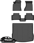 Wayhigh® Floor Mats & Cargo Liner for Porsche Macan 2014-2026 All Weather TPE Car Mats Waterproof Heavy Duty Floor Liners Custom Fit for Macan Accessories- Black