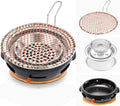BBQ Barbeque Barbecue Grill,Smoke-Free Charcoal Grill,Cast Iron Oven,Korean Household,Split Type Easy to Clean,Indoor Outdoor,3 Styles (Color : C)
