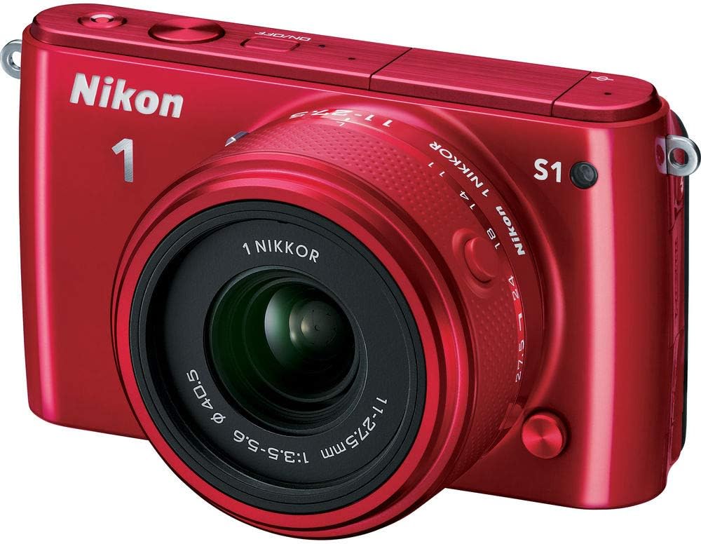 Nikon 1 S1 10.1 MP HD Digital Camera with 11-27.5mm 1 NIKKOR Lens (Red)