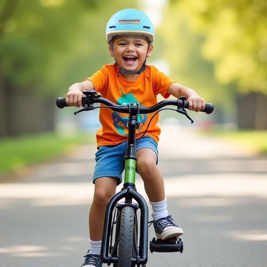 XNITO Kid Bike Helmets for Boys and Girls | Fit Head 51-54cm Circumference | CPSC & NTA-8776 Dual Certified | Multi-Sport Helmets with LED Lights, Magnetic Buckle, Detachable Visor