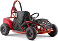 Electric Go Kart, 48V Powered Ride On Car, Steel Tubular Frame, Seat Belt, 13 inch All-Terrain Tires, Parental Speed Control, Max 20 Mph (RED)