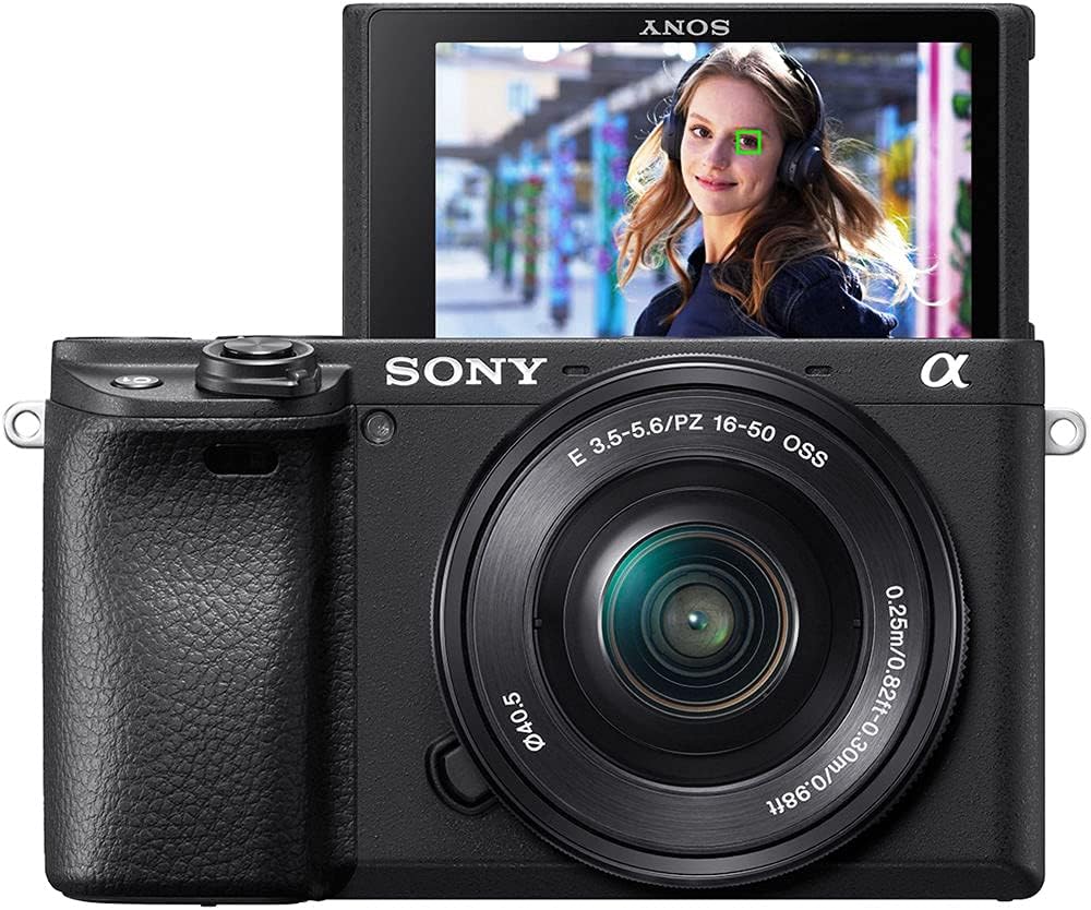 Sony Alpha a6400 Mirrorless Digital Camera with 16–50mm Power Zoom Lens (ILCE-6400L/B) – 24.2 MP APS-C, 4K Video, Real-Time Eye AF w/ 2 x 64GB Memory Card + 2 x NP-FW50 Battery + More