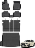 ANBINGO® Floor Mats & Seatback Cargo Liner for 2025 BMW X3 (30 xDrive / M50 xDrive) / 2025 X3 All Weather TPE Floor Liners / 1st & 2nd Row Custom Mat Full Set/Accessories - Black