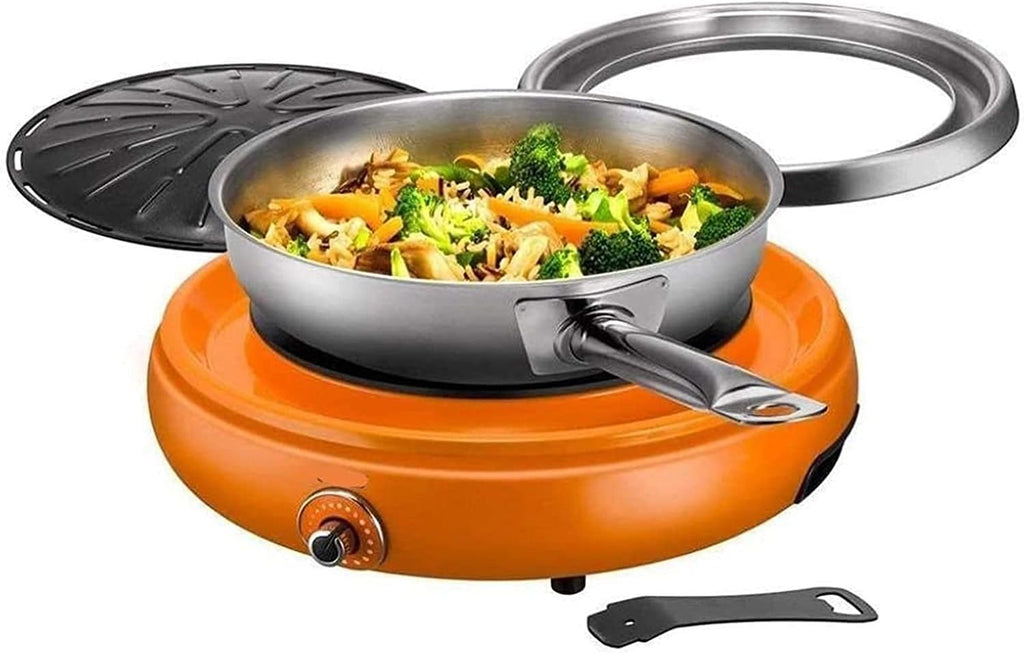 Korean BBQ Grill Electric Griddle Grill Teppanyaki BBQ Hot Plate Camping Low-Fat and Healthy, Non Stick, Adjustable Temperature 1900W,Portable Nonstick Griddle