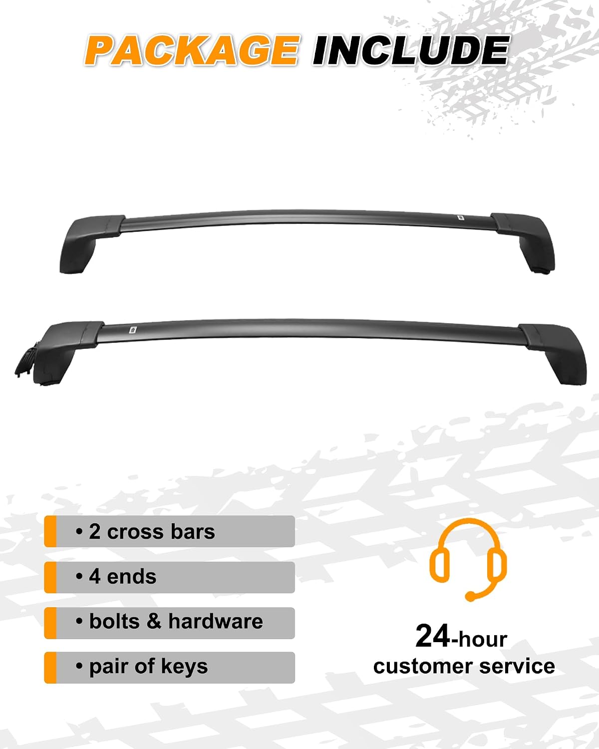 Upgraded Crossbar Fit for Hyundai Santa Fe 2019-2023 Anti-Theft Roof Rack Rail Cross Bars for Luggage Kayak Ski Bike Snowboard Skiboard Cargo Carrier 165lbs Capacity