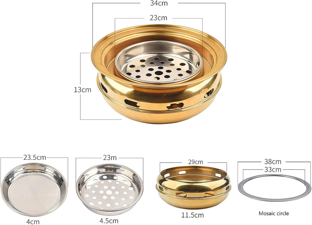 BBQ Barbeque Barbecue Grill, BBQ, Multifunctional Charcoal Barbecue Grill, Household Korean BBQ Grill, Tabletop Smoker Grill (Color : D)