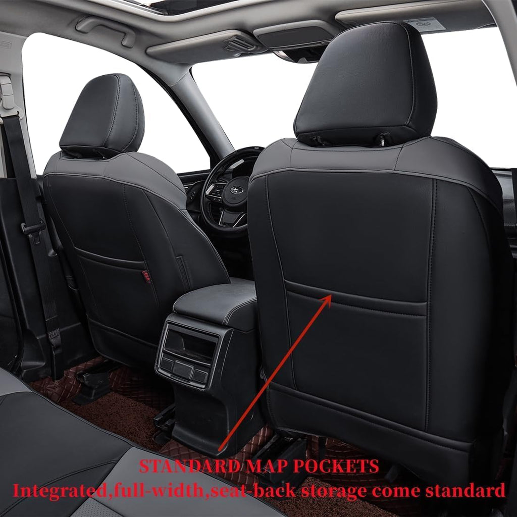coverdream Tucson Car Seat Covers Custom Fit for 2022-2024 2025 Hyundai Tucson Hybrid & PHEV (Blue,SEL,Limited),Full Coverage Waterproof Leather Seat Protector(Full Set,Black/Gray)