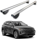 Roof Rack Cross Bars for Hyundai Tucson SE/SEL/N Line/Limited 2022-2025, Lockable & Adjustable Crossbars for Ski Kayak Bike Basket, Aluminum Cross Rail Roof Rack,Silver