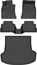 GINOWY-Floor Mats & Cargo Liner for Kia Stinger 2018-2024 (Only RWD), All Weather Car Floor Mat Custom Fit for Kia Stinger Accessories Rubber Mats Cargo Liners Trunk Mat