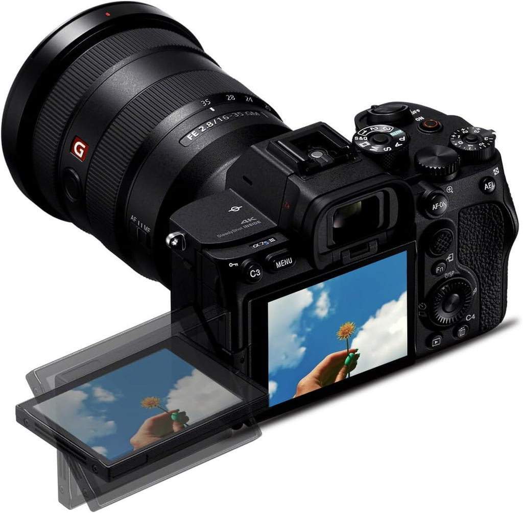 Sony α7S III Full-Frame Mirrorless Camera Body (ILCE-7SM3/B) – 12.1 MP BSI Sensor, 4K 120p 10-Bit Video | 2 x 64GB Memory Card, 3 x NP-FZ-100 Battery, Case, External Charger and More