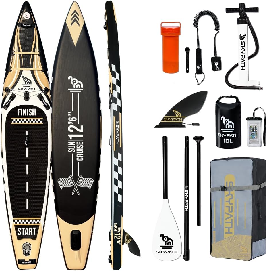 Inflatable Stand Up Paddle Board,10'6''*32''/11'*34'' Ultra-Light SUP Board,Blow Up Paddle Board, Wide Stable Family Board for Youth & Adults of All Skill Levels with Full Set of SUP Board Accessories