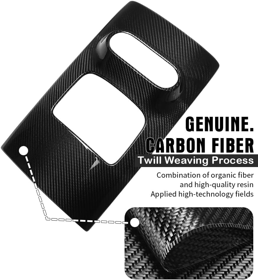 Rear Seat Center Console for Hyundai Ioniq 5 N Line N NE Limited XRT SEL Long Range 2022 2023 2024 2025, Dry Carbon Fiber Rear Charging Panel for Ioniq 5 NE (Glossy Carbon)