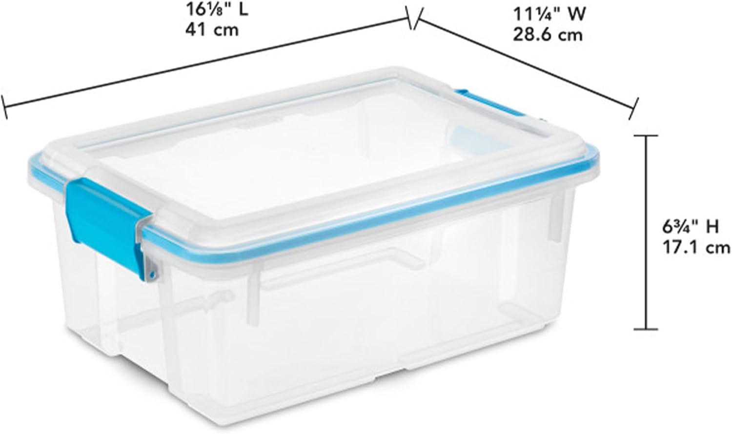Sterilite 18-Pack Gasket Box, Weather-Resistant Storage Bins with Latching Lids, 12 Quart - Heavy-Duty Organizing Containers for Closet, Bathroom, and Office
