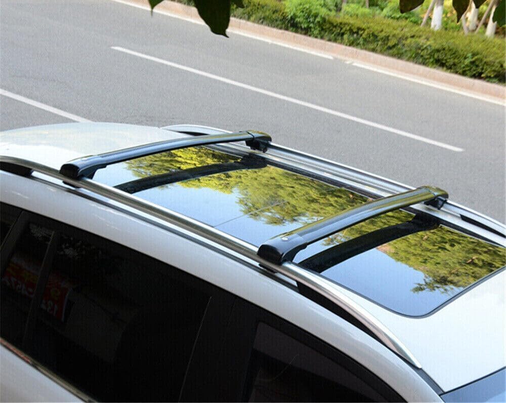 2PCS Crossbar Fits for Hyundai Venue 2022 2023 2024 2025 SEL Limited with Raised Roof Rails Black Cross bar Aluminum Cargo Carrier