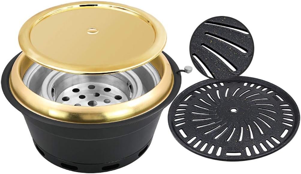 BBQ Barbeque Barbecue Grill,Korean Charcoal Grill,Smoke Exhaust Grill Equipment,Phnom Penh Commercial Barbecue Grill,5 Styles (Color : A)