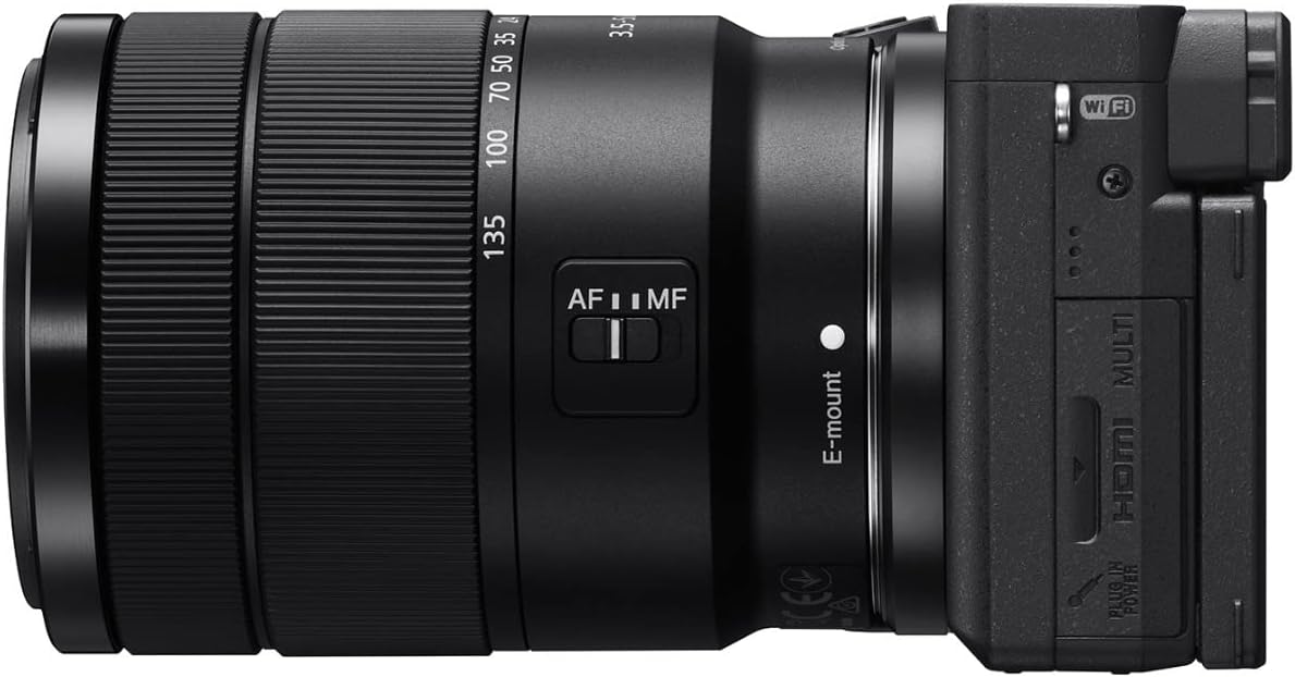 Sony Alpha a6400 Mirrorless Digital Camera with 18-135mm Lens (Black) with Photo and Video Suite, Memory Card, Rechargeable Battery (2-Pack) and Dual Charger, and Lens Protection Filter (6 Items)