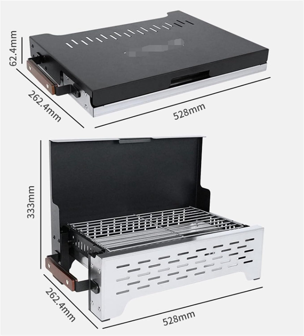 Portable Charcoal Grill Charcoal Grill BBQ Grill Folding Portable Lightweight Barbecue Grill Tabletop for Picnics BBQ Grill for Outdoor