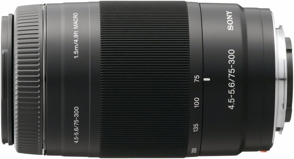 Sony 75-300mm f/4.5-5.6 Compact Super Telephoto Zoom Lens for Sony Alpha Digital SLR Camera