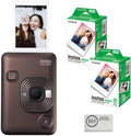FUJIFILM INSTAX Mini LiPlay Instant Camera | Bronze Bundled with INSTAX Mini Instant Film | 40 Exposures + Cleaning Cloth (4 Items)