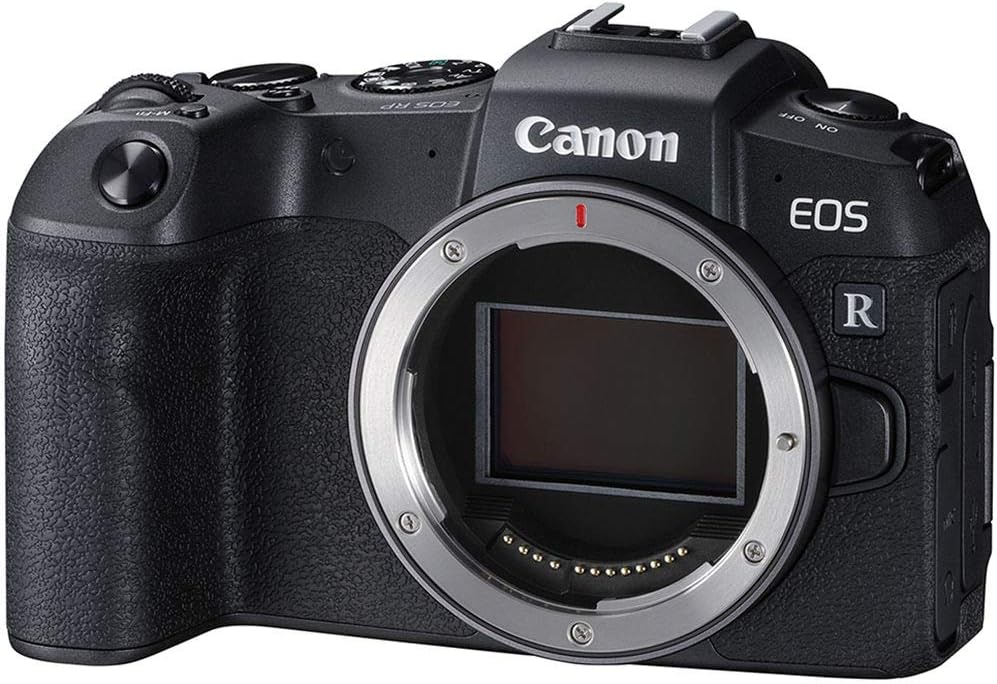 Canon EOS RP Full Frame Mirrorless Vlogging Portable Digital Camera with 26.2MP, CMOS Sensor, Wi-Fi, Bluetooth, 4K Video Recording and 3.0' Vari-Angle Touch LCD Screen, Body, Black
