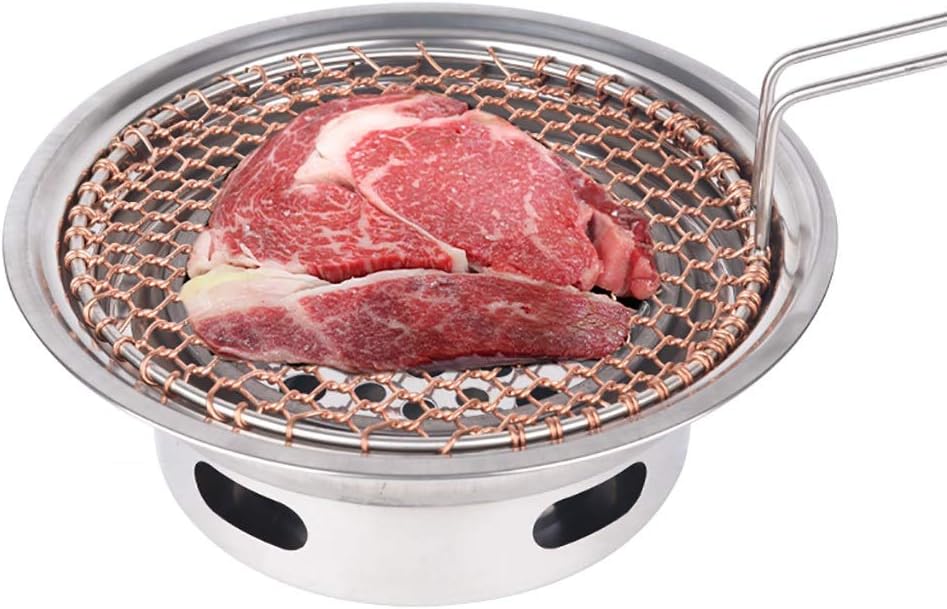 BBQ Barbeque Grills for,Charcoal Grill,BBQ,Indoor and Outdoor Korean Barbecue Grill,Suitable for 5-10 People,34cm (Color : B)